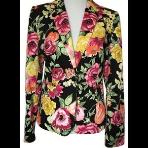 Premise Black Blazer with Vineyard Floral